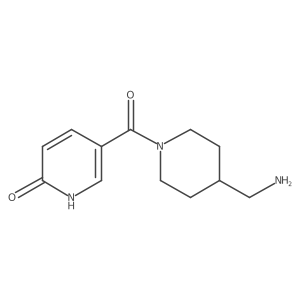 (4-(Aminomethyl)piperidin-1-yl)(6-hydroxypyridin-3-yl)methanone结构式