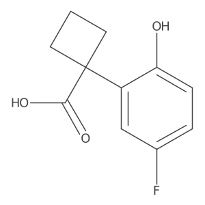 1-(5-Fluoro-2-hydroxyphenyl)cyclobutane-1-carboxylic acid结构式