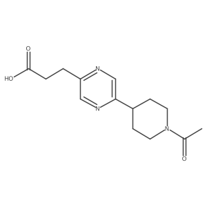 3-(5-(1-Acetylpiperidin-4-yl)pyrazin-2-yl)propanoic acid结构式
