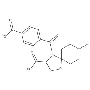 8-Methyl-4-(4-nitrobenzoyl)-1-oxa-4-azaspiro[4.5]decane-3-carboxylic acid Structure