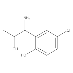 2-((1S)-1-Amino-2-hydroxypropyl)-4-chlorophenol结构式