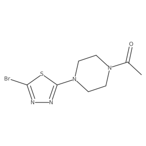 1-[4-(5-Bromo-1,3,4-thiadiazol-2-yl)-1-piperazinyl]ethanone Structure