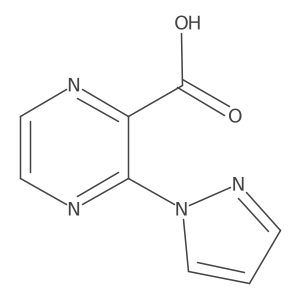 3-(1H-pyrazol-1-yl)-2-pyrazinecarboxylic acid结构式