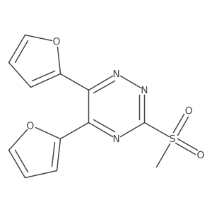 5,6-Di-2-furanyl-3-(methylsulfonyl)-1,2,4-triazine Structure