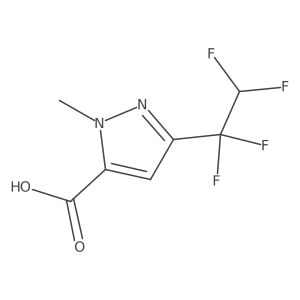 1-methyl-3-(1,1,2,2-tetrafluoroethyl)-1H-pyrazole-5-carboxylic acid Structure