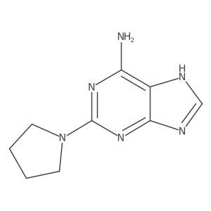 2-Pyrrolidin-1-yl-7H-purin-6-amine Structure