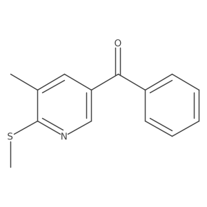 (5-Methyl-6-methylsulfanyl-pyridin-3-yl)-phenyl-methanone Structure