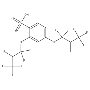 2,4-Bis(1,1,2,3,3,3-hexafluoropropoxy)benzenesulfonic acid Structure