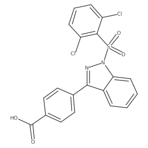 4-(1-((2,6-Dichlorophenyl)sulfonyl)-1H-indazol-3-yl)benzoic acid结构式