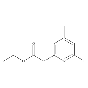 Ethyl 2-fluoro-4-methylpyridine-6-acetate结构式