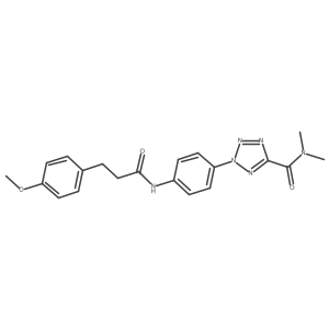 2-(4-(3-(4-methoxyphenyl)propanamido)phenyl)-N,N-dimethyl-2H-tetrazole-5-carboxamide Structure
