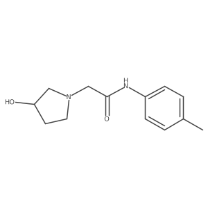 2-(3-hydroxypyrrolidin-1-yl)-N-(4-methylphenyl)acetamide Structure