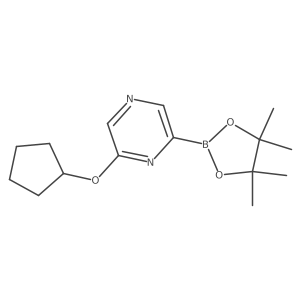 2-(cyclopentyloxy)-6-(4,4,5,5-tetramethyl-1,3,2-dioxaborolan-2-yl)Pyrazine Structure