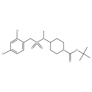 tert-Butyl 4-(1-(2,4-dichlorophenyl)-N-methylmethylsulfonamido)piperidine-1-carboxylate结构式