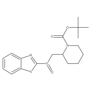 tert-Butyl 2-((benzo[d]thiazol-2-ylsulfinyl)methyl)piperidine-1-carboxylate结构式
