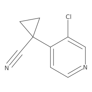 1-(3-Chloropyridin-4-yl)cyclopropane-1-carbonitrile结构式