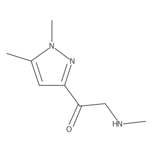 1-(1,5-dimethyl-1H-pyrazol-3-yl)-2-(methylamino)ethan-1-one Structure