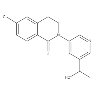 6-chloro-2-[5-(1-hydroxy-ethyl)-pyridin-3-yl]-3,4-dihydro-2H-isoquinolin-1-one结构式