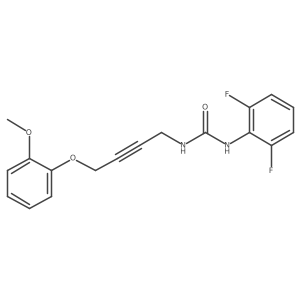 1-(2,6-Difluorophenyl)-3-(4-(2-methoxyphenoxy)but-2-yn-1-yl)urea结构式