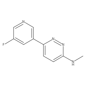6-(5-fluoropyridin-3-yl)-N-methylpyridazin-3-amine结构式