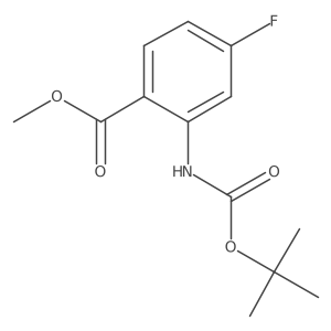 Methyl 2-((tert-butoxycarbonyl)amino)-4-fluorobenzoate结构式