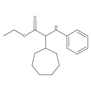 Ethyl 2-cycloheptyl-2-(phenylamino)acetate结构式