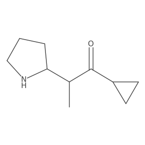 1-Cyclopropyl-2-(pyrrolidin-2-yl)propan-1-one结构式