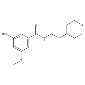 3-Amino-5-methoxy-N-(2-morpholinoethyl)benzamide结构式
