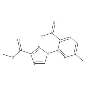 1H-1,2,4-Triazole-3-carboxylic acid, 1-(6-methyl-3-nitro-2-pyridinyl)-, methyl ester Structure