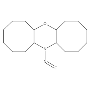 1H-Dicycloocta[b,e][1,4]oxazin-14-ium, hexadecahydro-14-(hydroxyimino)-, inner salt结构式