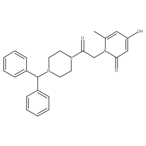 1-{2-[4-(diphenylmethyl)piperazin-1-yl]-2-oxoethyl}-4-hydroxy-6-methylpyridin-2(1H)-one结构式