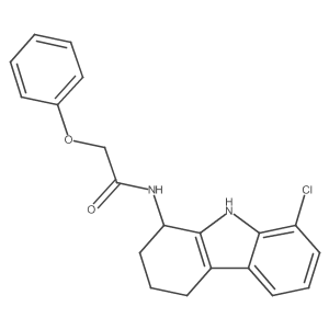 N-(8-chloro-2,3,4,9-tetrahydro-1H-carbazol-1-yl)-2-phenoxyacetamide结构式