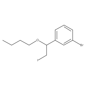 1-Bromo-3-(1-butoxy-2-iodoethyl)benzene结构式