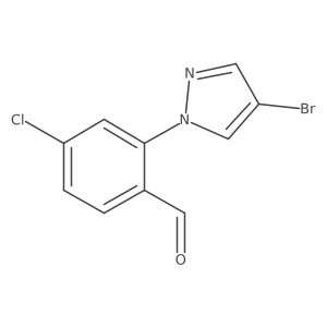 2-(4-Bromo-1H-pyrazol-1-yl)-4-chlorobenzaldehyde结构式