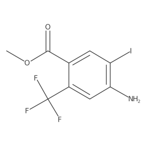 Methyl 4-amino-5-iodo-2-(trifluoromethyl)benzoate结构式
