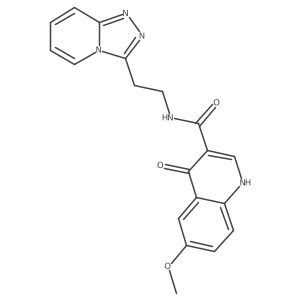 4-hydroxy-6-methoxy-N-[2-([1,2,4]triazolo[4,3-a]pyridin-3-yl)ethyl]quinoline-3-carboxamide结构式
