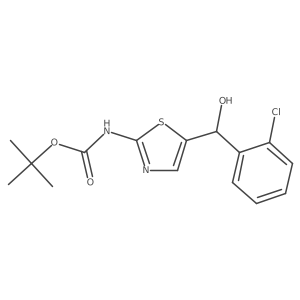 Tert-butyl (5-((2-chlorophenyl)(hydroxy)methyl)thiazol-2-yl)carbamate Structure
