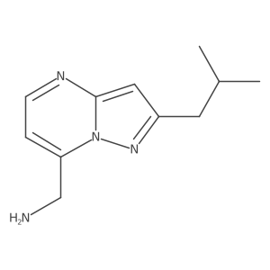 [2-(2-Methylpropyl)pyrazolo[1,5-a]pyrimidin-7-yl]methanamine Structure