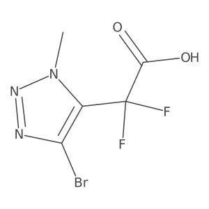 2-(4-Bromo-1-methyl-1H-1,2,3-triazol-5-yl)-2,2-difluoroacetic acid结构式