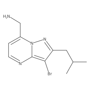 [3-Bromo-2-(2-methylpropyl)pyrazolo[1,5-a]pyrimidin-7-yl]methanamine Structure
