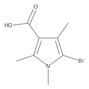 5-Bromo-1,2,4-trimethylpyrrole-3-carboxylic acid结构式