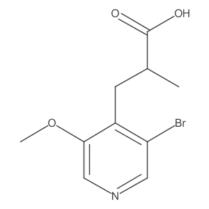 3-(3-Bromo-5-methoxypyridin-4-yl)-2-methylpropanoic acid Structure