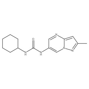 1-Cyclohexyl-3-(2-methylpyrazolo[1,5-a]pyrimidin-6-yl)urea结构式