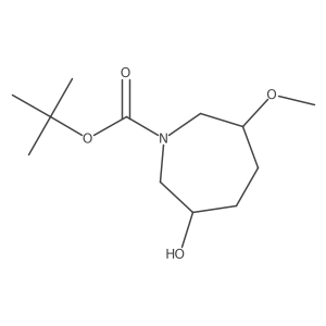 tert-Butyl 3-hydroxy-6-methoxyazepane-1-carboxylate结构式