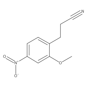 3-(2-Methoxy-4-nitrophenyl)propanenitrile结构式