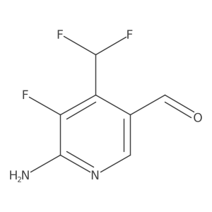 6-Amino-4-(difluoromethyl)-5-fluoronicotinaldehyde结构式