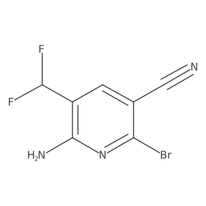 6-Amino-2-bromo-5-(difluoromethyl)nicotinonitrile Structure