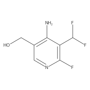 (4-Amino-5-(difluoromethyl)-6-fluoropyridin-3-yl)methanol结构式
