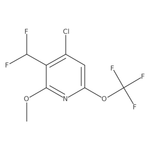 4-Chloro-3-(difluoromethyl)-2-methoxy-6-(trifluoromethoxy)pyridine结构式