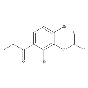 1-(2,4-Dibromo-3-(difluoromethoxy)phenyl)propan-1-one结构式